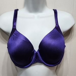 Playtex 36D‎ Bra Love My Curves TShirt Purple Padded Underwire